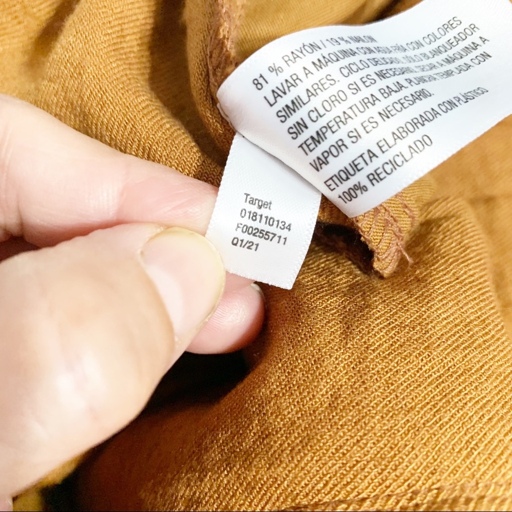 a new day Paper Bag Self Tie High Waisted Rayon Blend Shorts Burnt Orange - Picture 10 of 13
